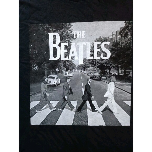 The Beatles Abbey Road T-Shirt Men's Large Black Short Sleeve - Picture 2 of 6